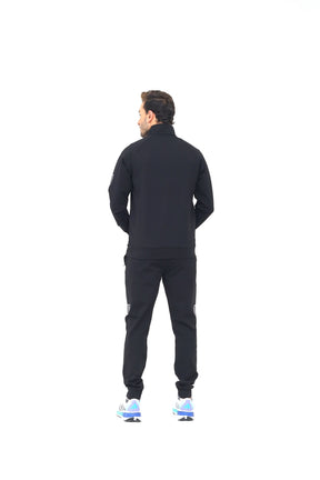 Adidas black premium stretch tracksuit