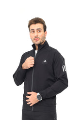 Adidas black premium stretch tracksuit